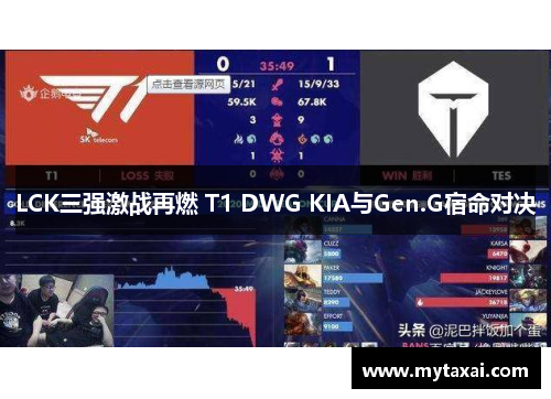 LCK三强激战再燃 T1 DWG KIA与Gen.G宿命对决 LCK三强激战再燃 T1 DWG KIA与Gen.G宿命对决